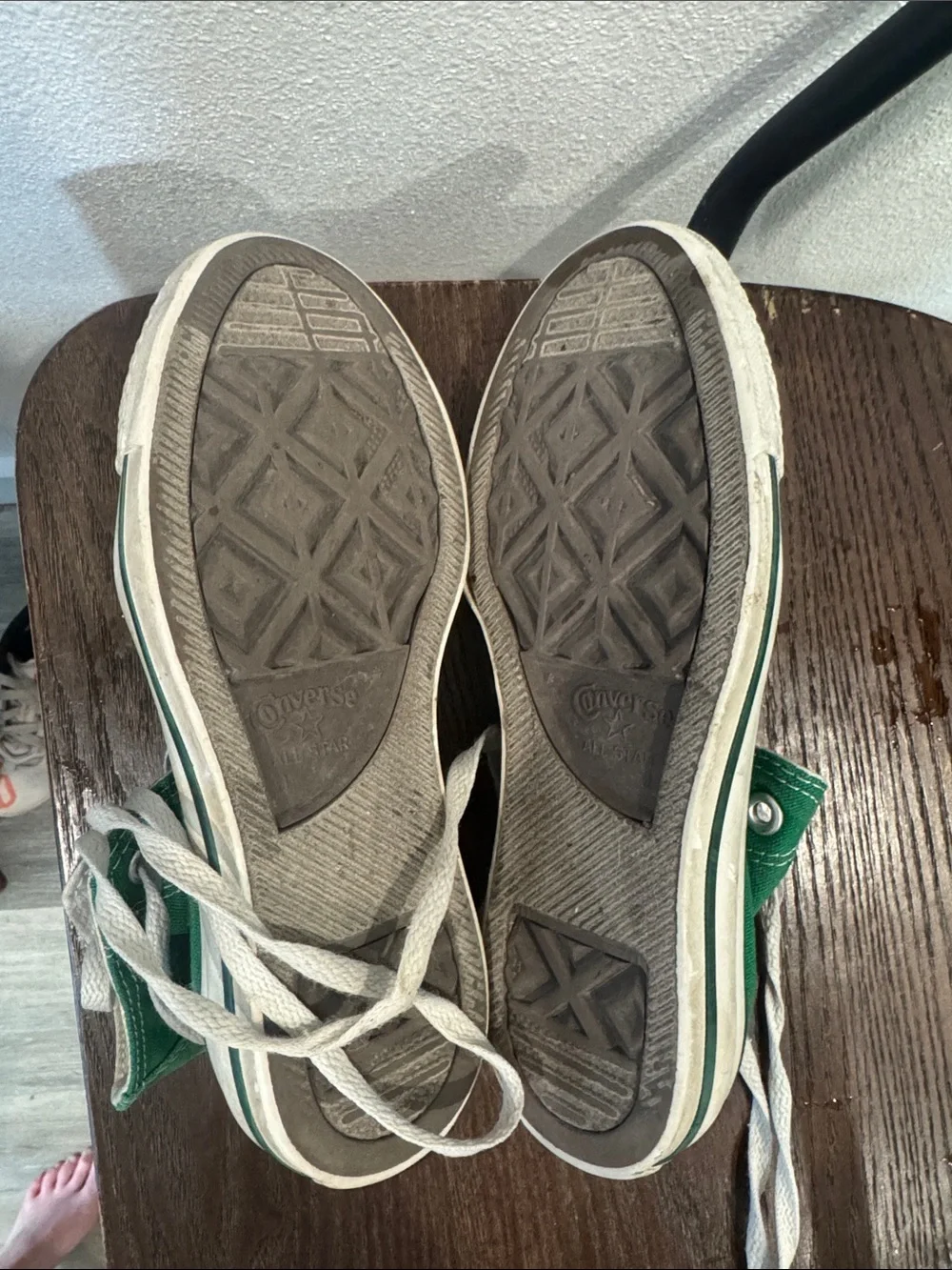 Converse High Top Sneakers - Green with White Accents